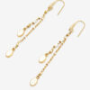 Gold-Finish Brass Pendant Earrings
