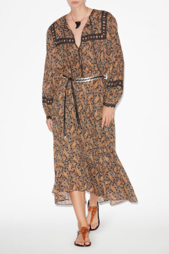Greila Long Printed Cotton Voile Dress