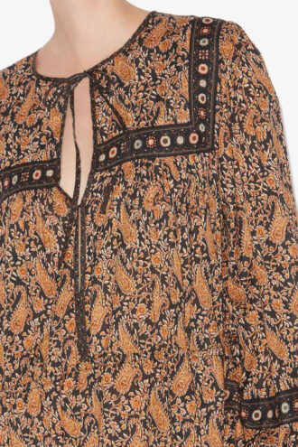Greila Long Printed Cotton Voile Dress