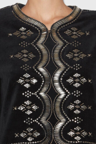 Hady Short Embroidered Velvet Jacket