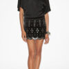 Handore Embroidered Velvet Mini Skirt