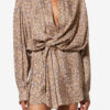 Harmony Floral Silk Jacquard Shirt Dress