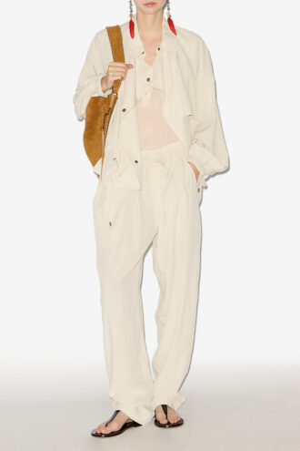Hectorina Gathered Technical Fabric Pants