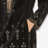 Helene Short Embroidered Velvet Dress
