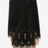 Helene Short Embroidered Velvet Dress