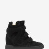 High-Top Leather Wedge Sneakers