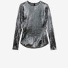Hilda Long-Sleeve Sequined Top