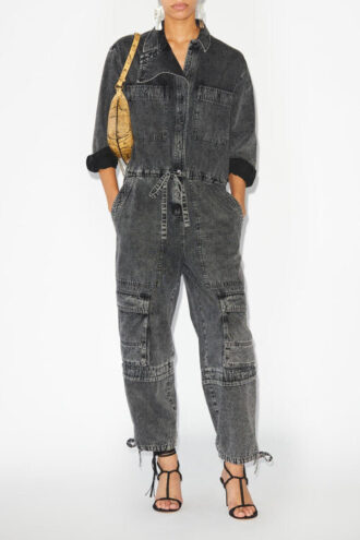 Idany Cotton Denim Overall with Long Sleeves