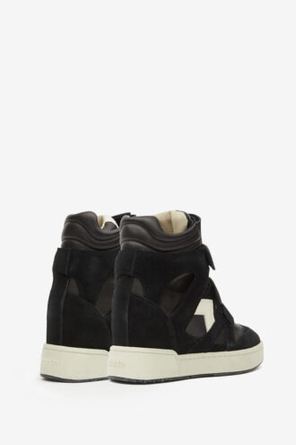 Im3 High-Top Leather Wedge Sneakers