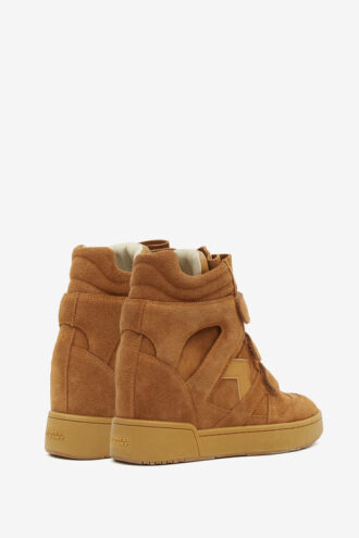 Im3 High-Top Leather Wedge Sneakers