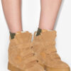 Im3 High-Top Leather Wedge Sneakers