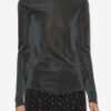 Jadia Lurex Stand-Up Collar Top