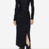 Jelina Long Draped Jersey Dress