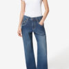 Jeyda Topstitched Denim Jeans