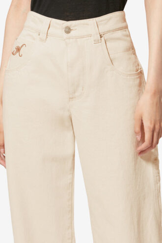 Jeyda Topstitched Denim Jeans