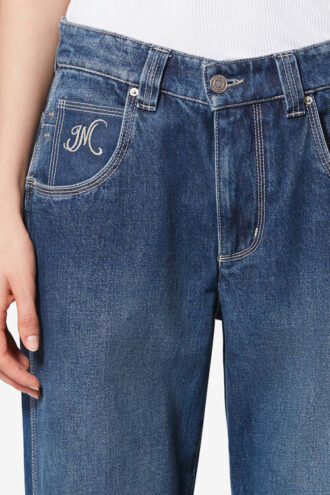 Jeyda Topstitched Denim Jeans