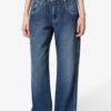 Jeyda Topstitched Denim Jeans