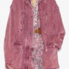 Joanna Workwear Style Jacket in Plain-Colored Denim