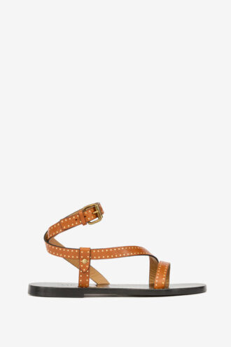 Jopee Flat Studded Leather Sandals