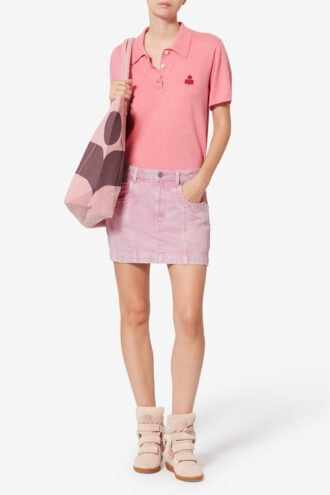 Juana Short Faded Denim Skirt