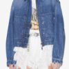 Julie Short Workwear Style Jacket in Plain-Colored Denim