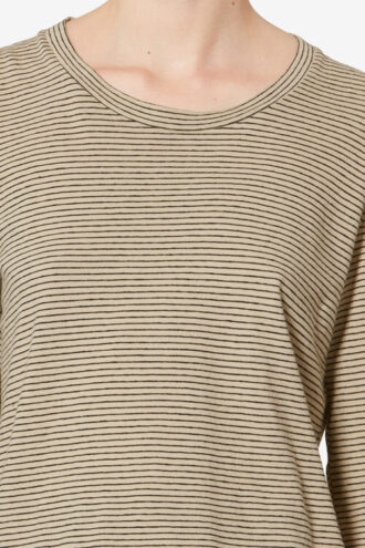 Kaaron Striped Cotton and Linen T-Shirt