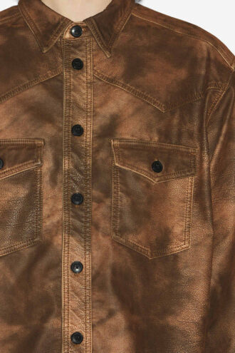 Kadrian Faux Leather Shirt