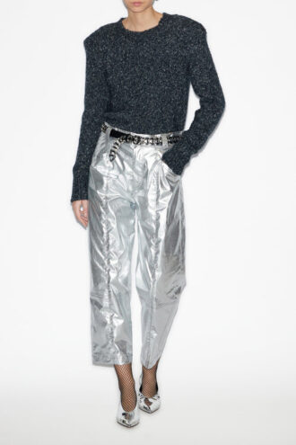 Kalo Sweater in Plain-Colored Fluffy Knit