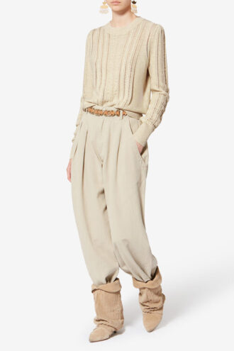 Kalyn Openwork Cotton Blend Sweater