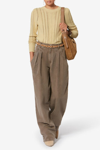 Kalyn Openwork Cotton Blend Sweater