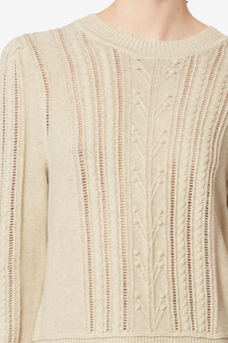 Kalyn Openwork Cotton Blend Sweater