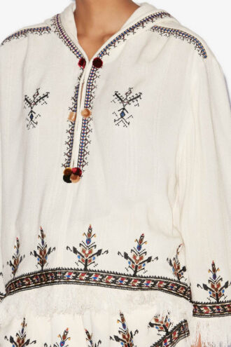 Kameya Embroidered Gauze Top