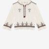 Kameya Embroidered Gauze Top