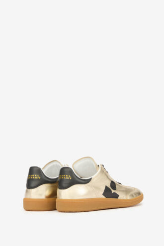 Kaycee Low-Top Metallic Leather Sneakers