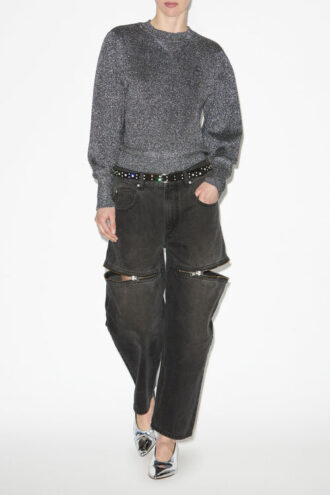 Kelaya Lurex Knit Sweater with Logo