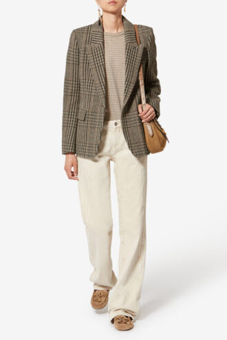 Kerstin Checkered Virgin Wool Suit Jacket
