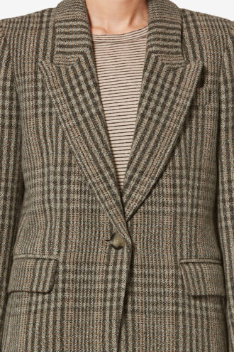 Kerstin Checkered Virgin Wool Suit Jacket