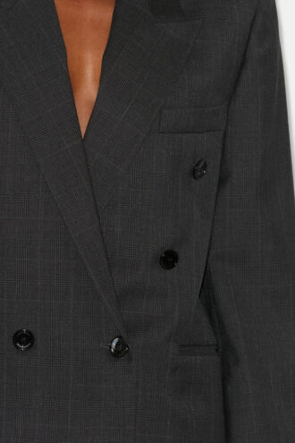 Klero Double-Breasted Blazer Jacket with Lapel Collar