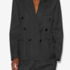 Klero Double-Breasted Blazer Jacket with Lapel Collar