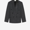 Klero Double-Breasted Blazer Jacket with Lapel Collar