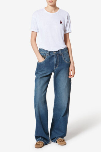 Koldia Linen T-Shirt with Logo
