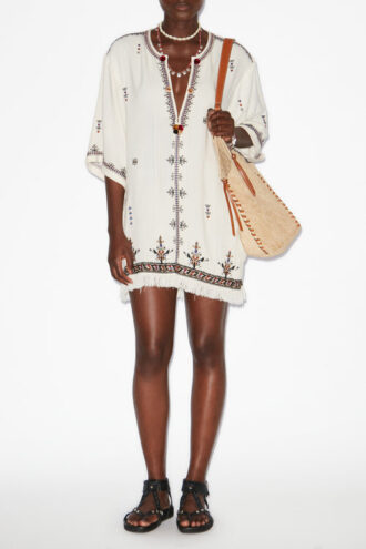 Kressy Short Embroidered Gauze Dress