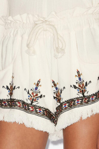 Kriss Embroidered Gauze Shorts