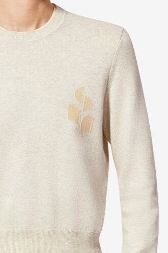 Lanta Two-Toned Cotton and Wool Sweater