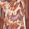 Leany Asymmetrical Jersey Watercolor Print T-Shirt Dress