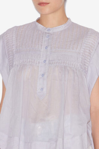 Leaza Pleated Cotton Voile Top