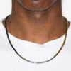 Lenno Natural Stone and Brass Necklace