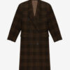 Lexana Long Checkered Wool Coat