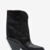 Leyane High-Heeled Leather Cowboy Boots
