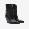 Leyane High-Heeled Leather Cowboy Boots